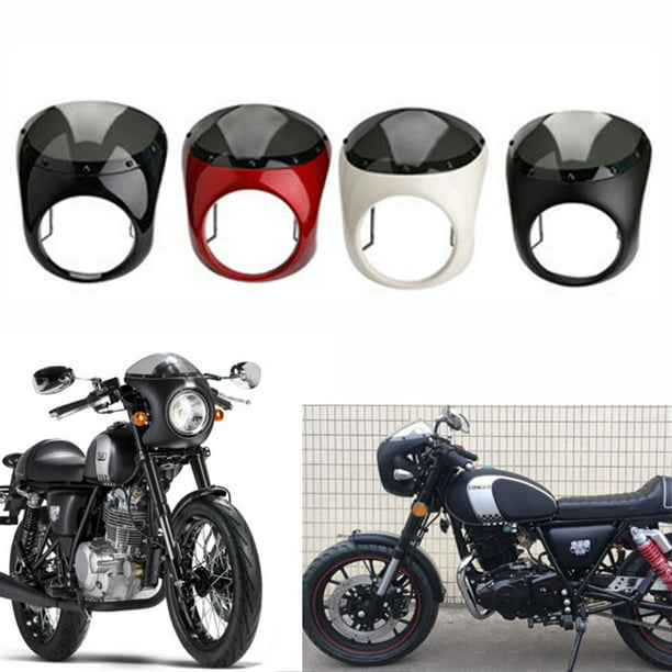 7" Front Motorcycle Headlight Handlebar Fairing Windshield For Harley Cafe Racer